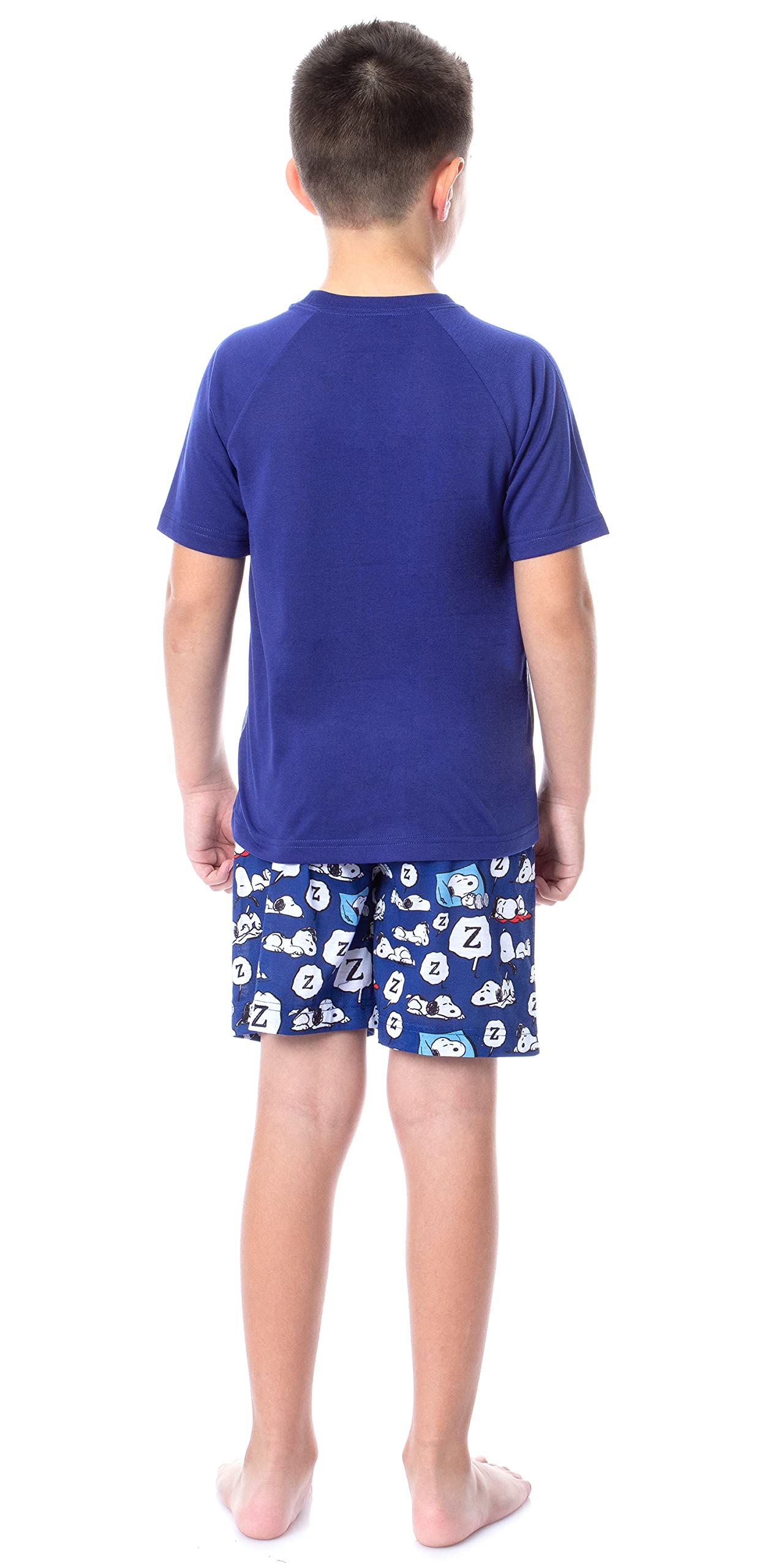 INTIMO Peanuts Boys' Snoopy 'Nope Not Today' Sleep Pajama Set - Short Sleeve Crewneck PJs for Kids | Comfortable Cotton Pajamas for Bedtime & Lounging
