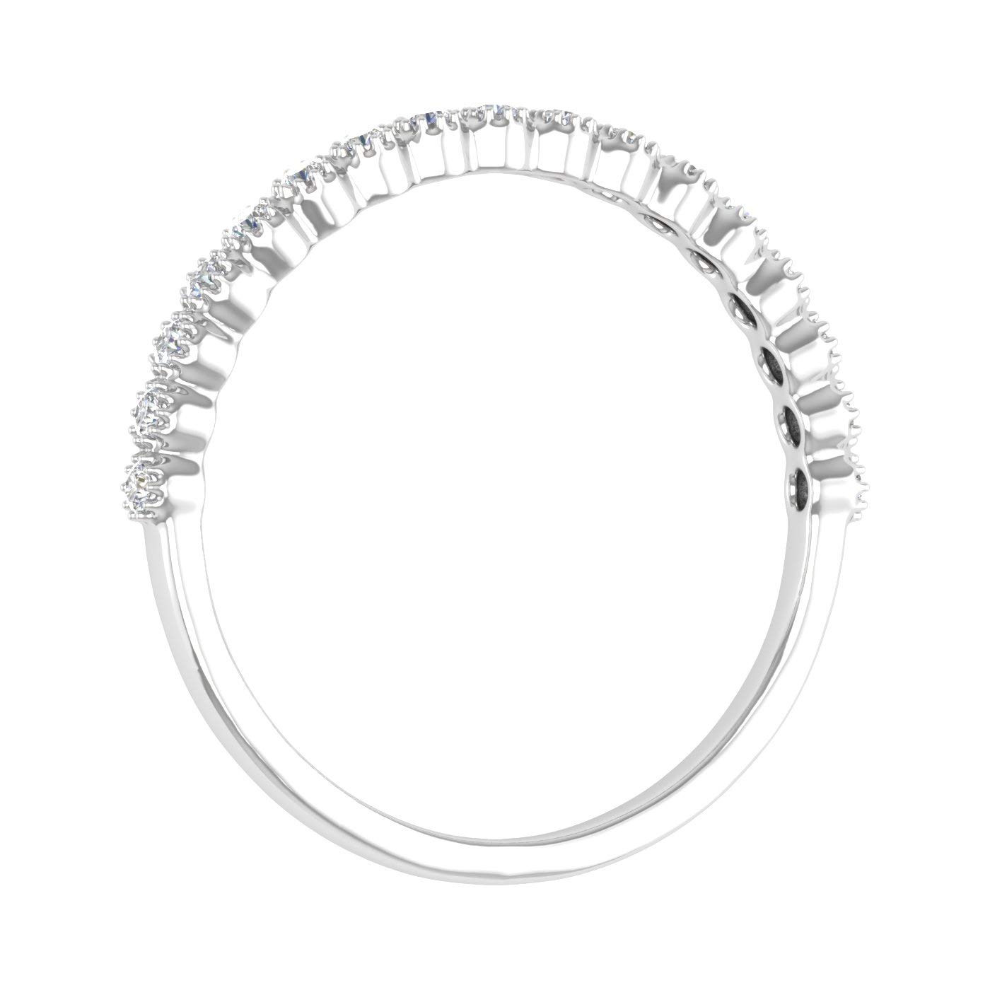 1/5 Carat Bezel Set Diamond Wedding Band Ring in 14K Solid Gold - Elegant Bridal Jewelry for Women, Anniversary & Engagement Gifts - Perfect for Weddings, Proposals & Special Occasions
