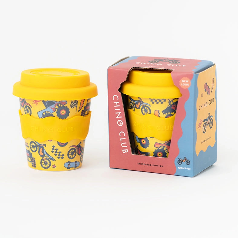 Wheelies Babychino Cup 120ml - BPA-Free Baby Sippy Cup with Spill-Proof Lid & Easy-Grip Handles - Perfect for Toddlers Learning to Drink Independently at Home or On-the-Go