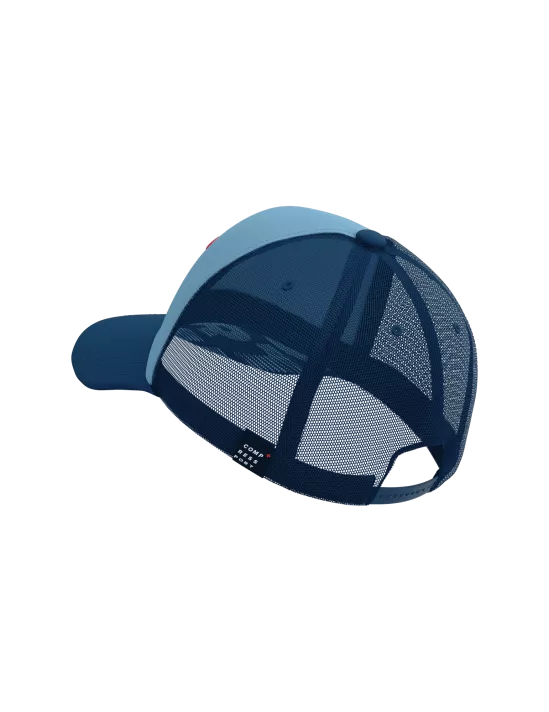 Compressport Unisex Trucker Cap - Denim & Poseidon Color Options | Lightweight & Breathable for Running, Cycling & Outdoor Activities