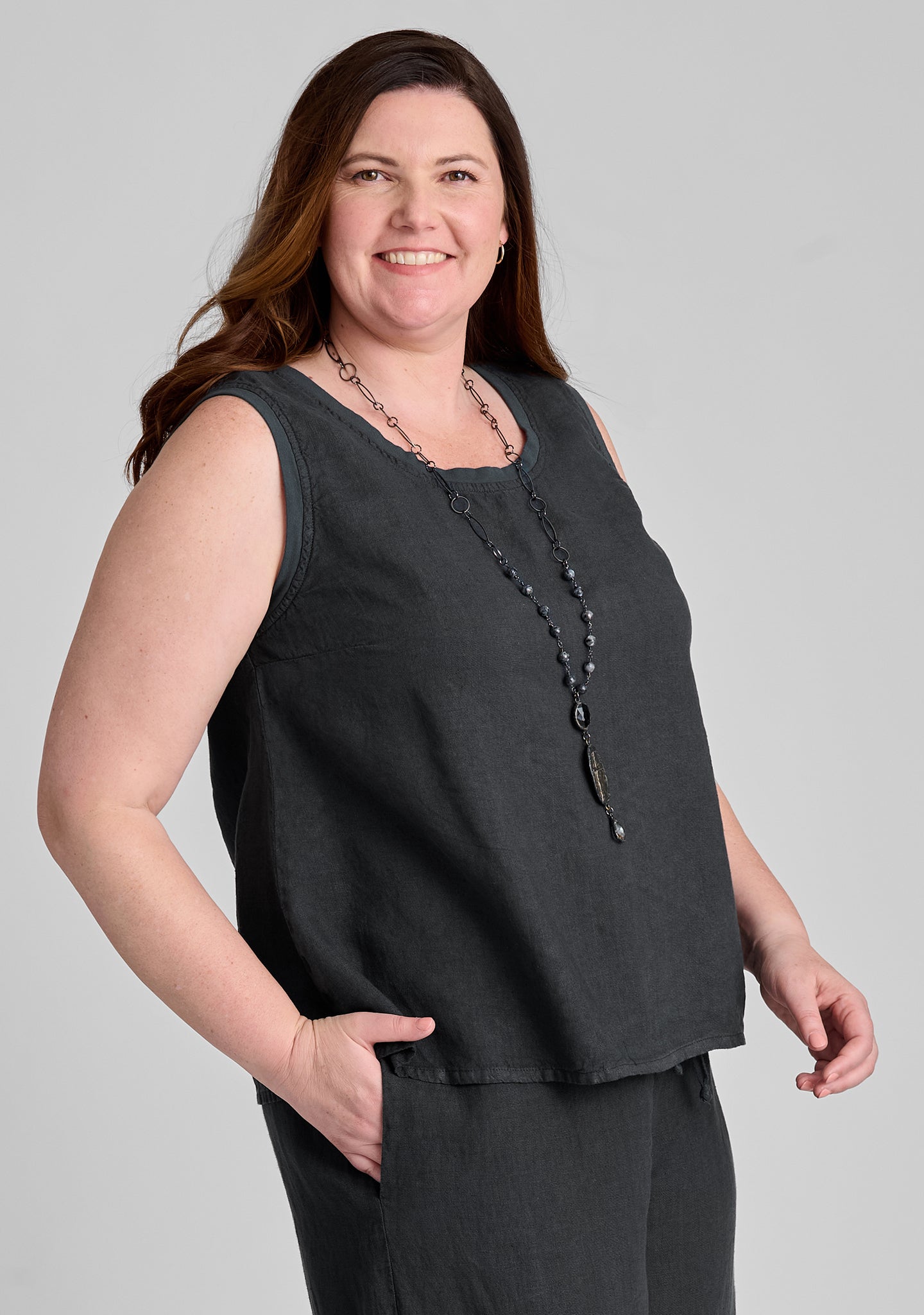 Breathable Linen Tank Top for Women - Comfortable Everyday Casual Wear - Perfect for Summer, Beach, and Layering