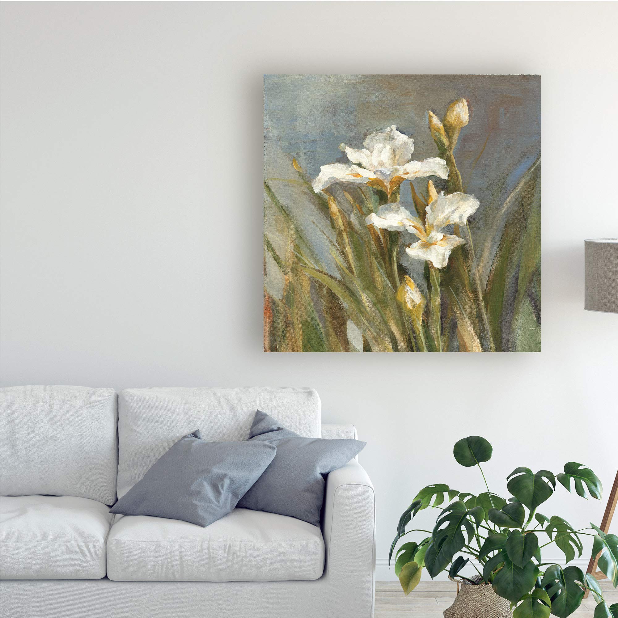Danhui NAI Spring Iris II Fine Art Print - 18x18 Inch Floral Wall Decor for Living Room, Bedroom & Office