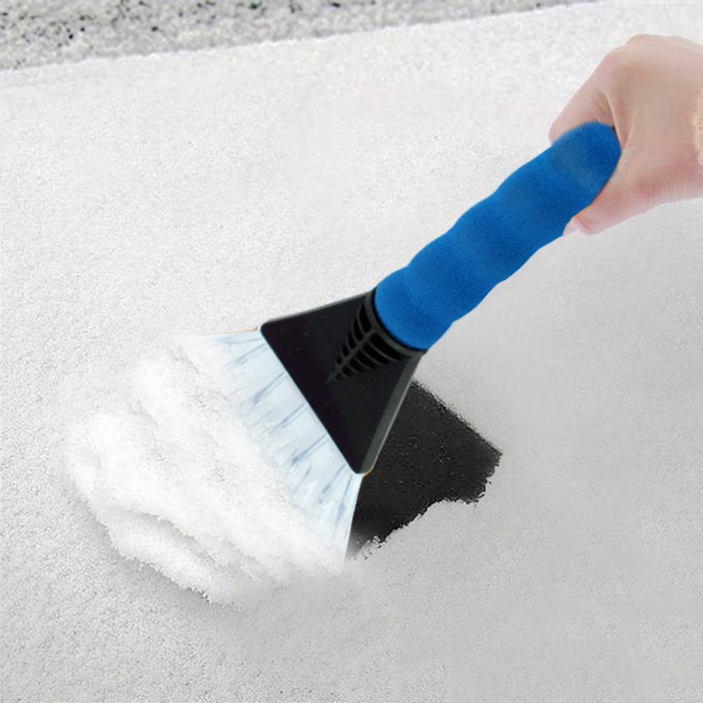 3-Pack Small Ice Scraper Blades with Foam Handle - Windshield Snow Scraper Tool for Car, Truck & SUV - Winter Auto Accessories for Snow Removal & Frost Cleaning (Home, Office & Travel Use)