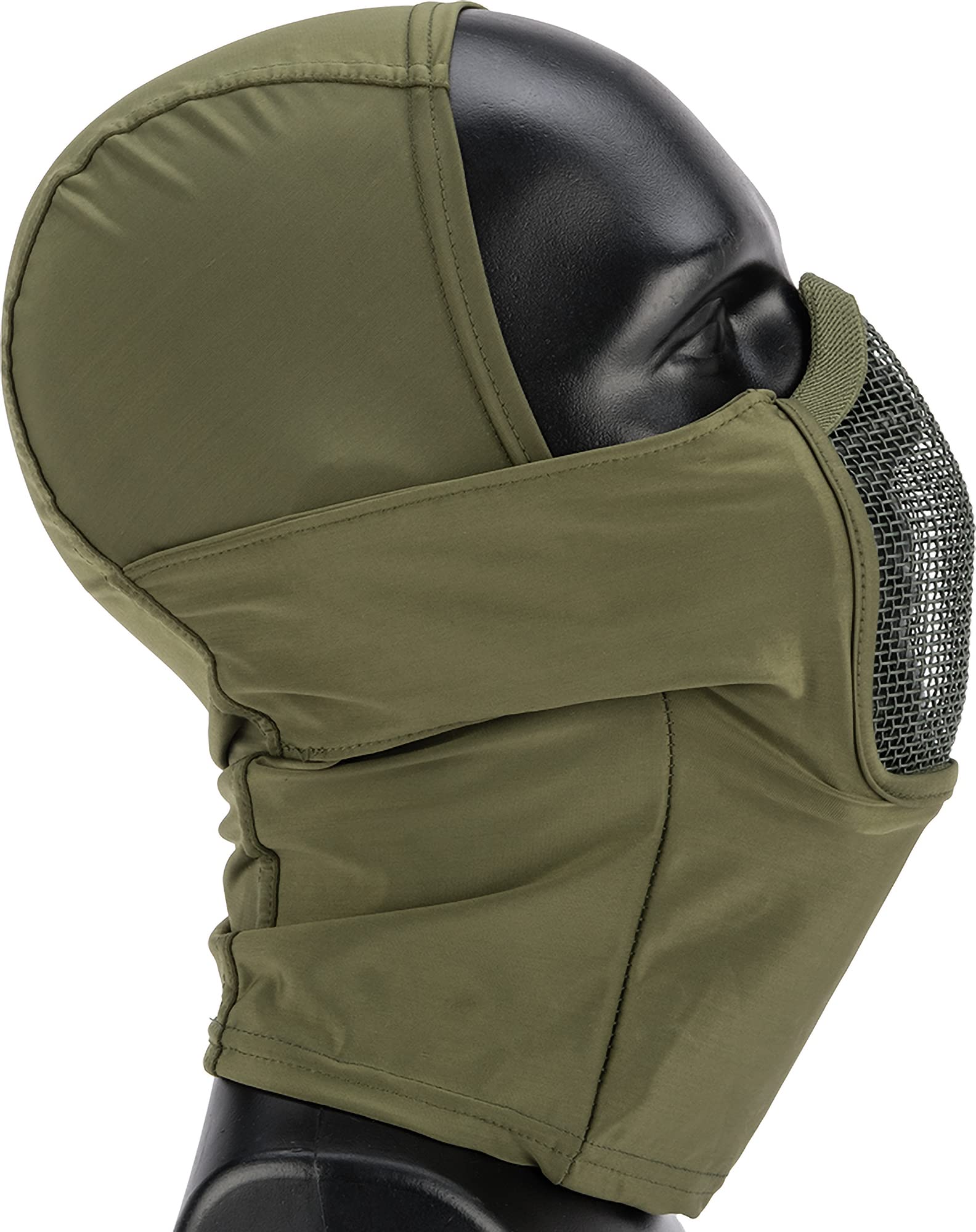 Matrix Shadow Fighter Airsoft Hood with Mesh Mouth Protector - OD Green Tactical Headgear for Airsoft, Paintball & Outdoor Sports | Perfect for CQB, Milsim & Tactical Training
