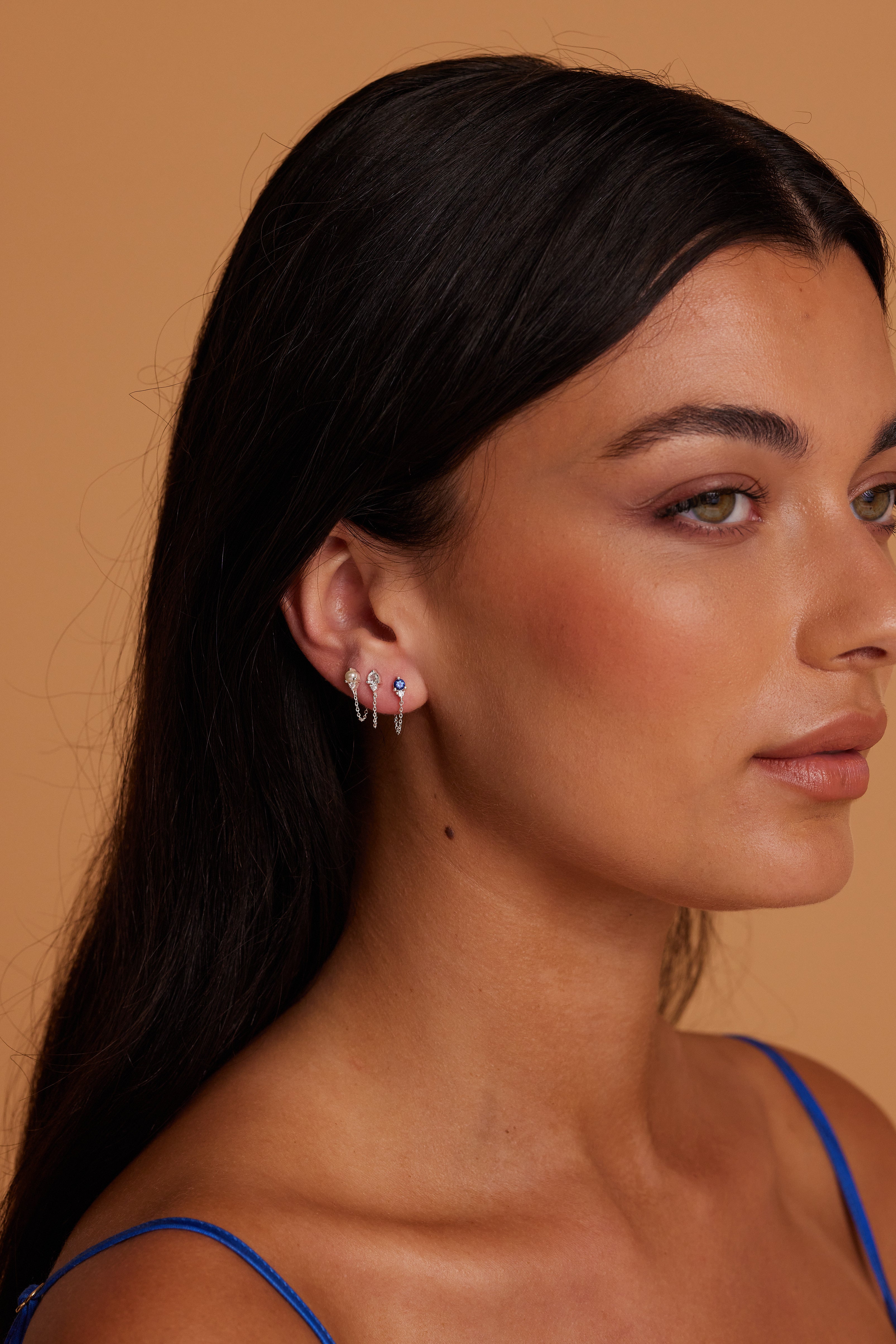 April Birthstone Silver Stud Earrings - Genuine Topaz Gemstone Jewelry for Women - Perfect Gift for April Birthdays & Special Occasions