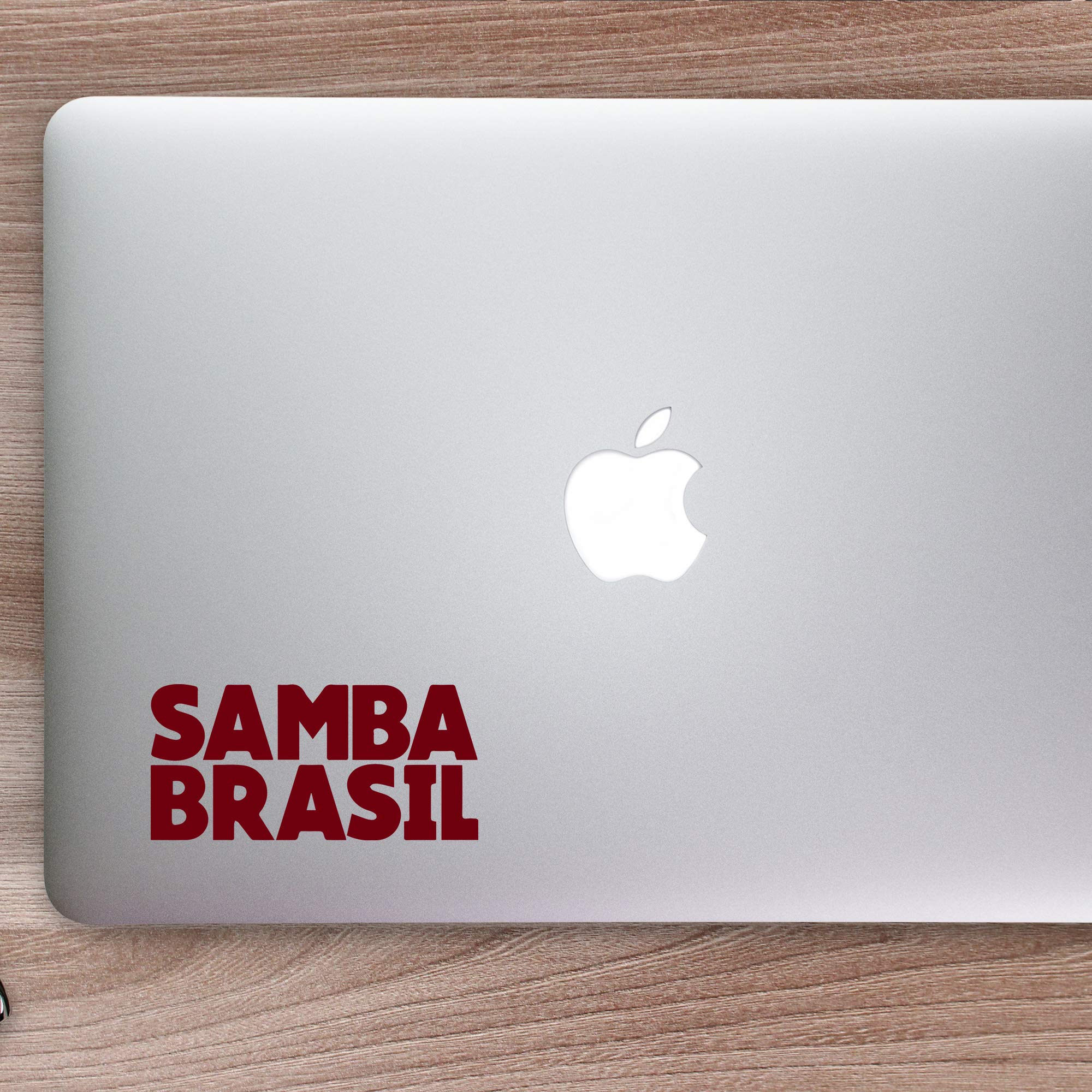 ANGDEST Samba Brasil Burgundy Vinyl Decal Stickers (Set of 2) - Waterproof, Durable for Laptop, Phone, Helmet, Car, Mug, Wall Decor - Perfect for Home, Office & Personal Accessories Customization