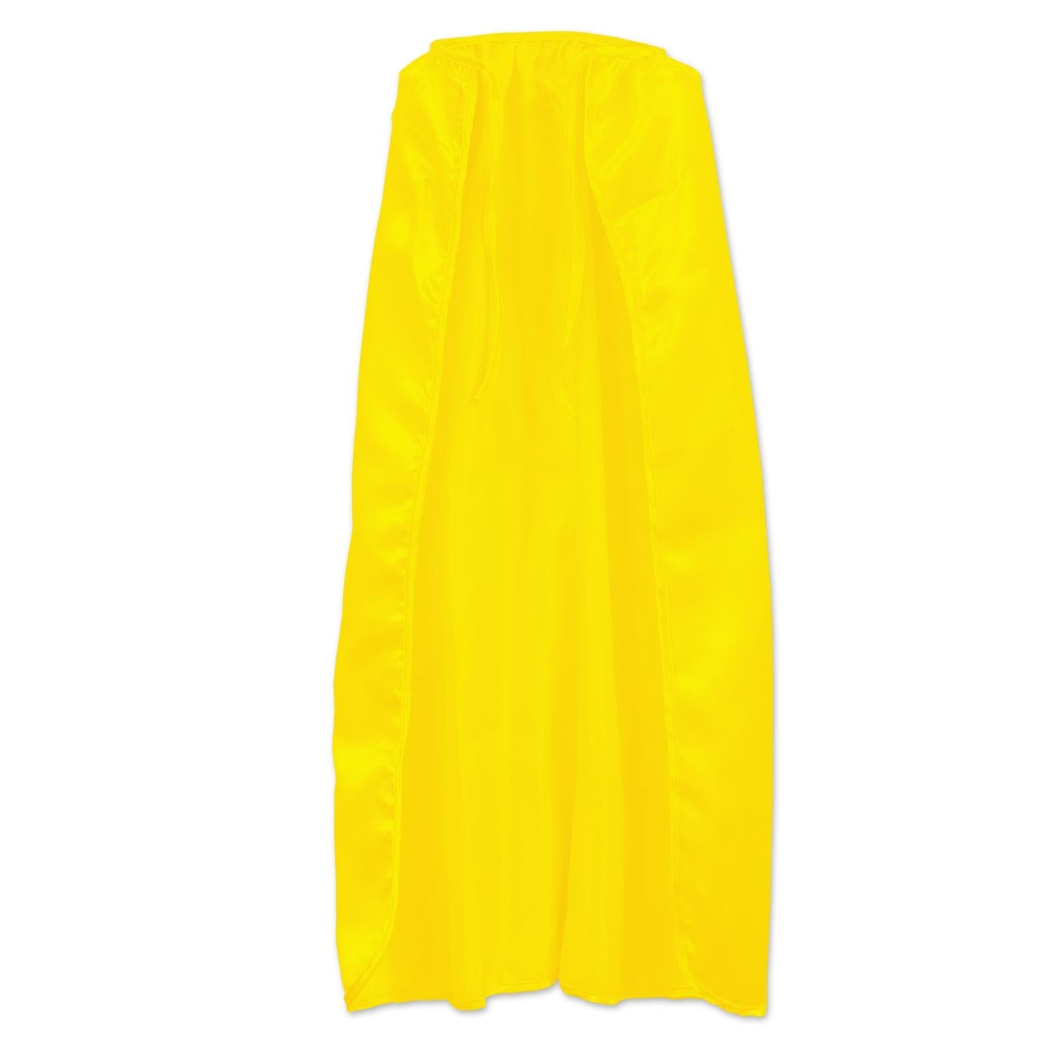 12 Pack Yellow Beistle Fabric Capes with String Tie Closure - Perfect for Halloween Costumes, Cosplay, and Themed Parties