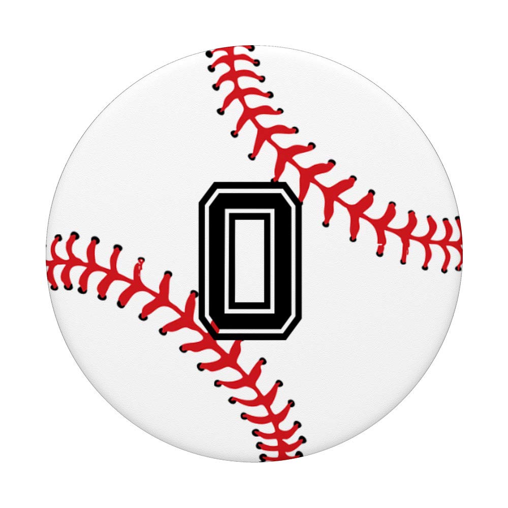 Number #0 Baseball Softball Pop Grip | Swappable Sports Pocket Socket PopSockets PopGrip for Phones & Tablets - Perfect for Game Days & Outdoor Adventures