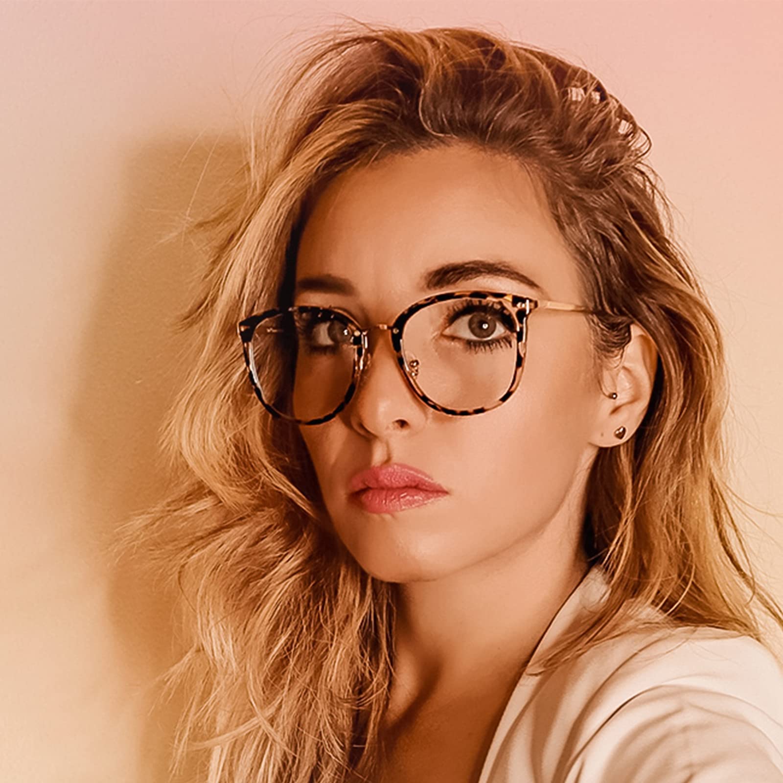 Cyxus Blue Light Blocking Glasses for Women - Anti Eye Strain & Migraine Relief, Stylish Computer Glasses for Office Work, Reading & Screen Time (Perfect for Digital Detox & Long Working Hours)