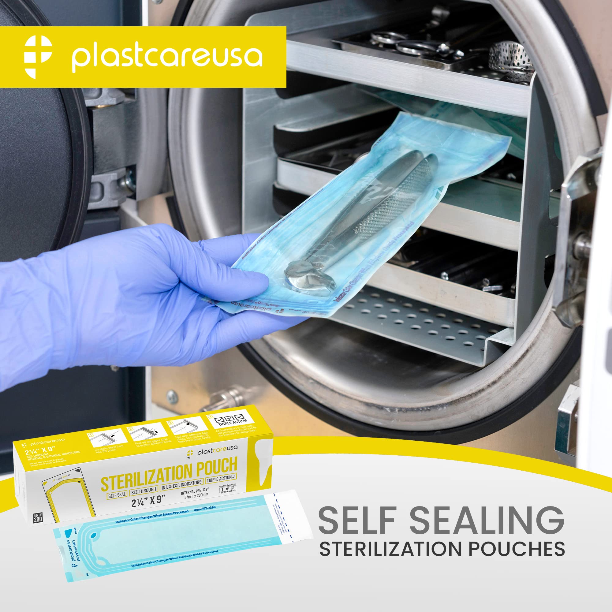 1000 Dental Sterilization Pouches 2.25