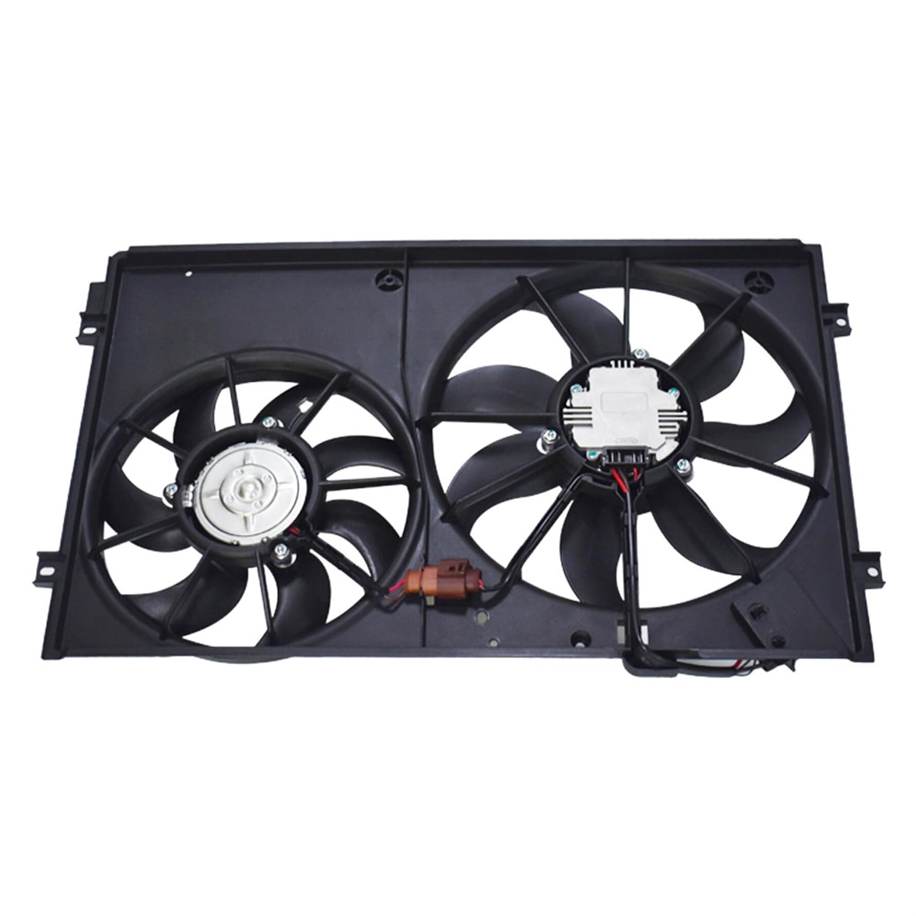 Engine Cooling Fan & Radiator Condenser Replacement for VW Beetle 2012-2013, Golf 2010-2013, Passat 2012-2013, Rabbit 2006-2009 - Compatible with 2.0L & 2.5L Engines - OEM Part Numbers VW3120100 & 1K0959455ET - Perfect for Overheating Prevention & AC System Repair