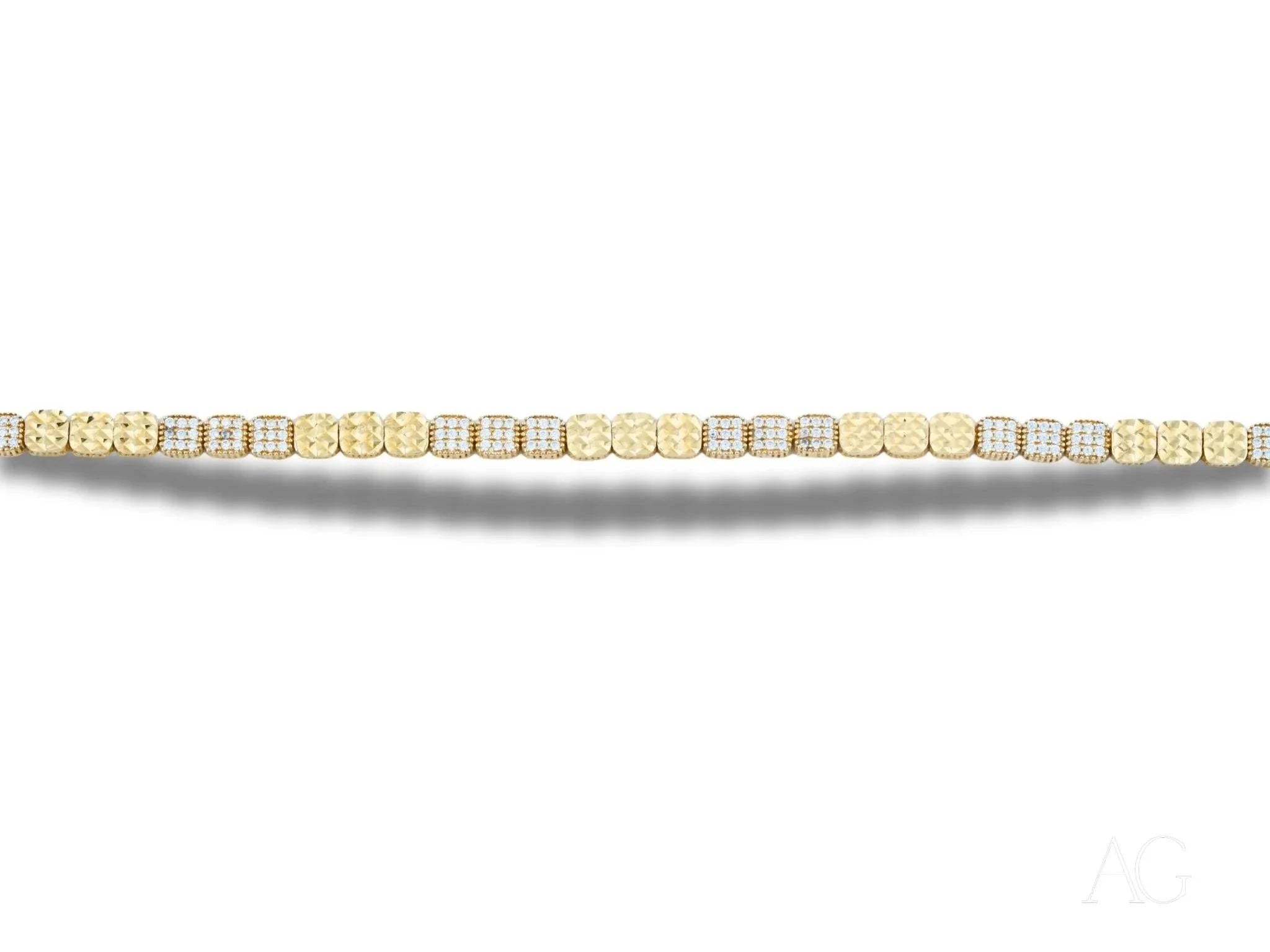 18K Gold Plated Cubic Zirconia Bracelet with Lobster Clasp - Elegant Women's Jewelry Gift for Anniversary, Birthday & Special Occasions