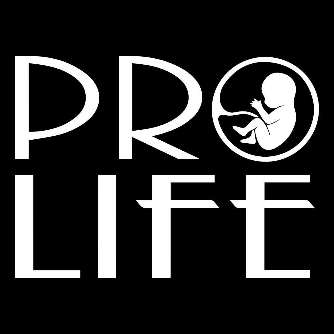 Premium Waterproof Vinyl Decal Stickers (Set of 2) - Baby Pro Life White Design for Laptop, Phone, Helmet, Car Window, Mug & Wall Decor | Perfect for Nursery, Office & Personal Accessories Customization