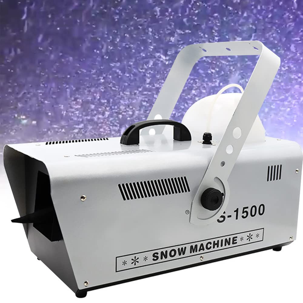 1500W Snow Machine with Wired Remote - High Power Snow Maker for Christmas, Wedding, Party & Stage Effects | Indoor & Outdoor Winter Wonderland Decorations