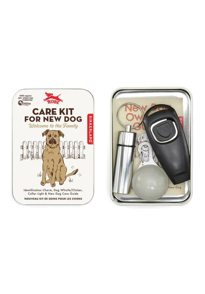 Kikkerland Welcome To the Family Dog Kit - Complete Pet Adoption Gift Set for New Puppy Owners | Perfect for Housewarming, Birthdays & Pet Lovers