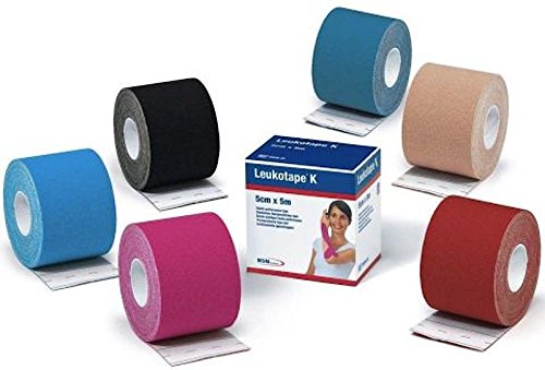 BSN Medical Leukotape K Kinesiology Tape - 2 Inch Pink Athletic Sports Tape for Pain Relief, Muscle Support & Injury Recovery - Ideal for Athletes, Runners & Physical Therapy