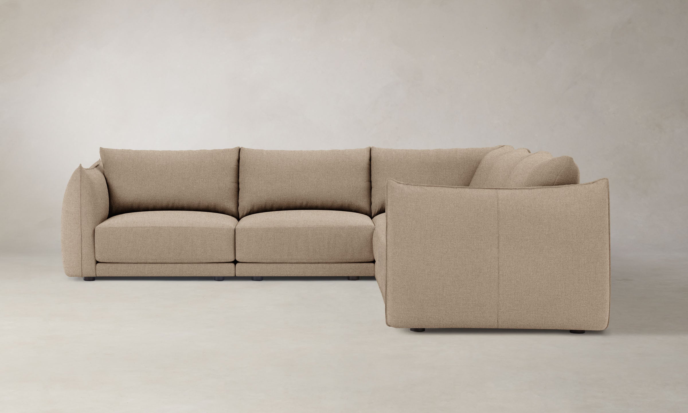 Luxury Italian Brushed Wool Fox Modular Sectional Sofa - Jones Collection | Modern Living Room Furniture for Home Theater & Family Gatherings