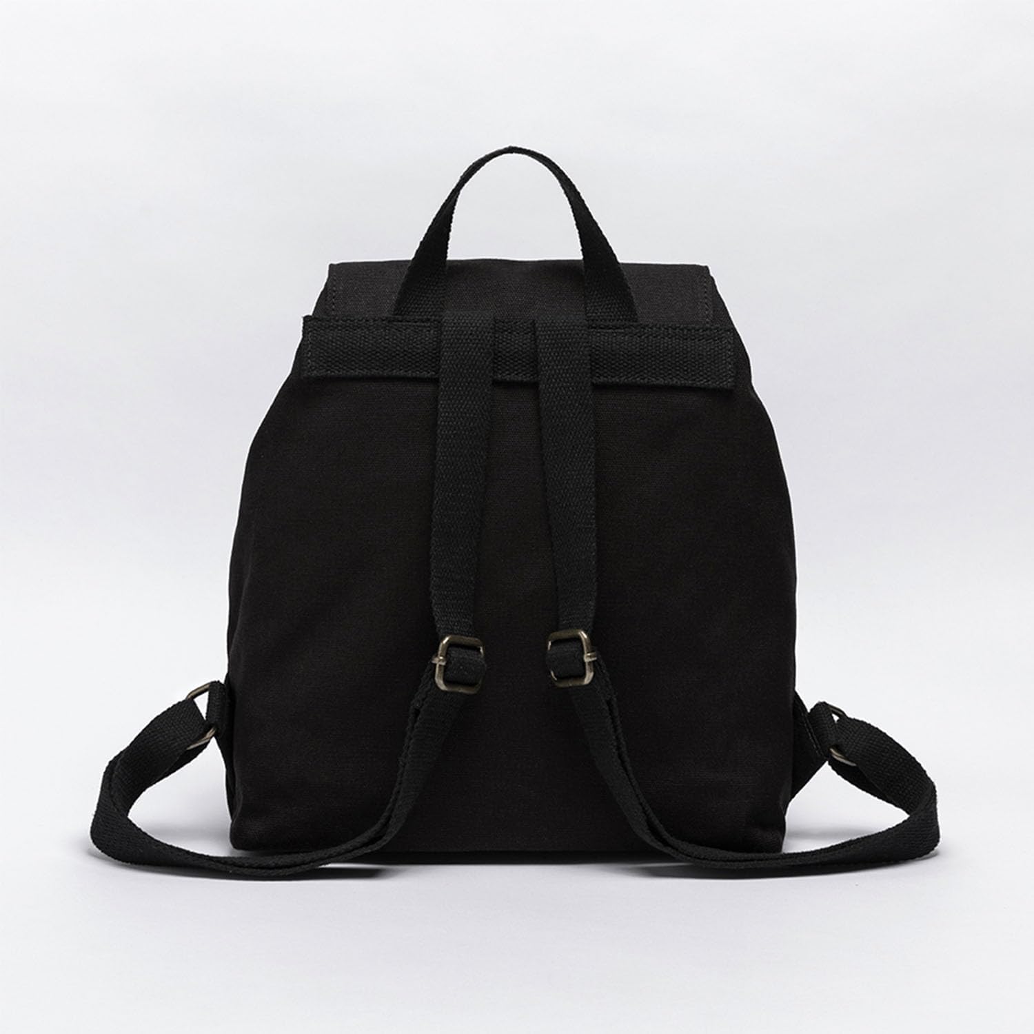 Korean Style Women's Canvas Backpack - Casual Drawstring Travel Bag for College & Outings