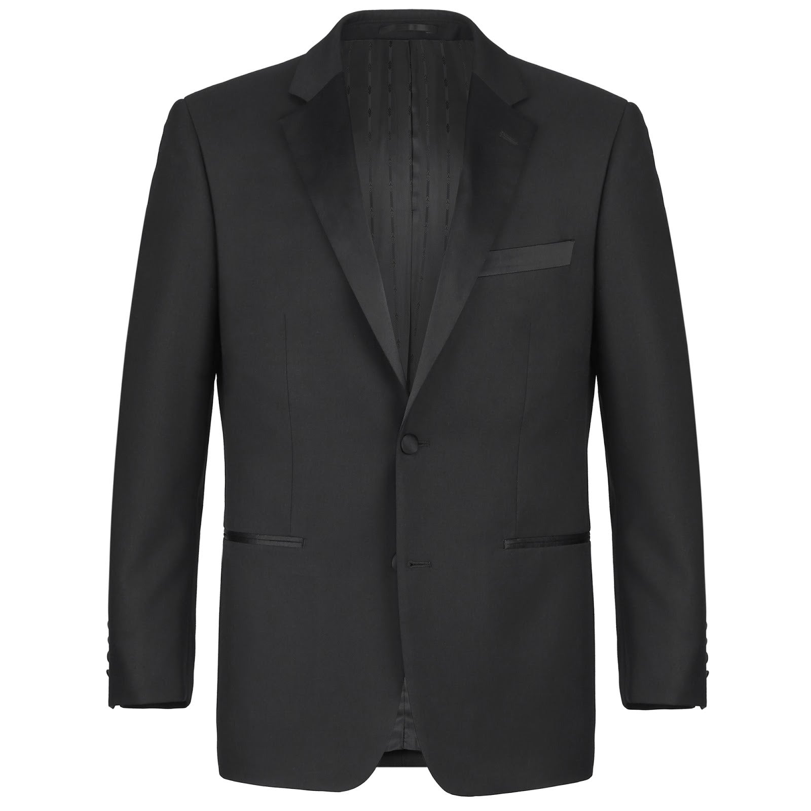 Alessandro Vitello by Renoir Satin Slim Fit Notched Lapel 2 Piece Tuxedo Suit RI201 | Formal Wedding Attire, Black Tie Events & Evening Gala Outfit