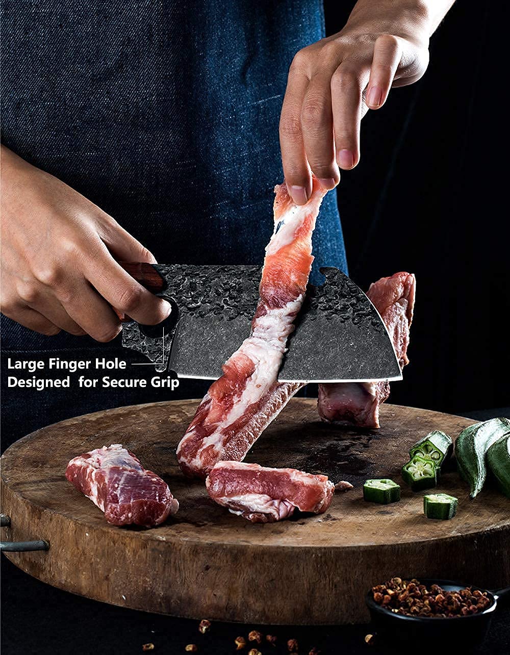 Best Heavy Duty Meat Cleaver Knife - Full Tang Ergonomic Handle with Leather Sheath & Bottle Opener - Professional Kitchen Chopping Knife for BBQ, Camping, Outdoor Survival - Perfect Gift Box for 2025 (Ideal for Home Cooking, Hunting Trips & Camping Adventures)