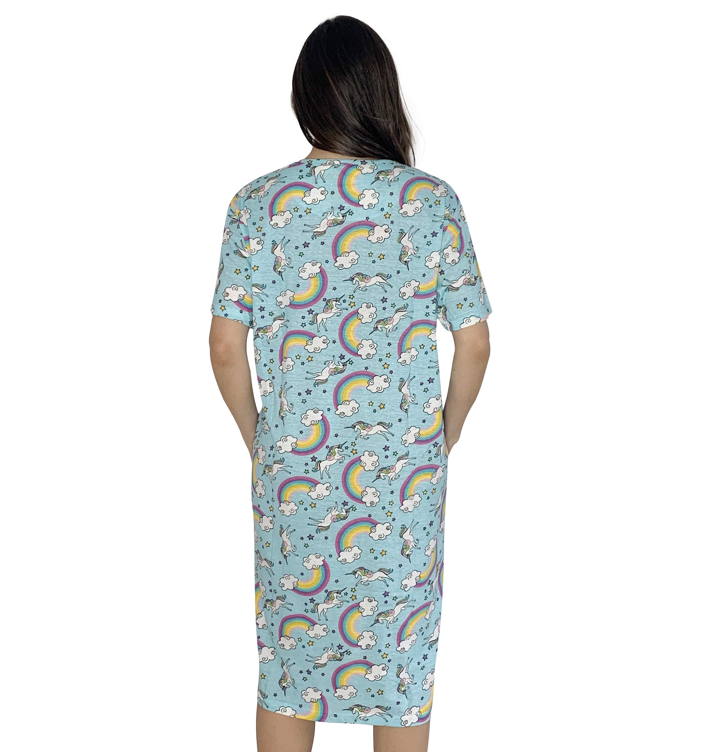 Just Love Women's Short Sleeve Nightgown Sleep Dress - Soft & Comfortable Sleepwear for Lounge, Bedtime & Relaxation