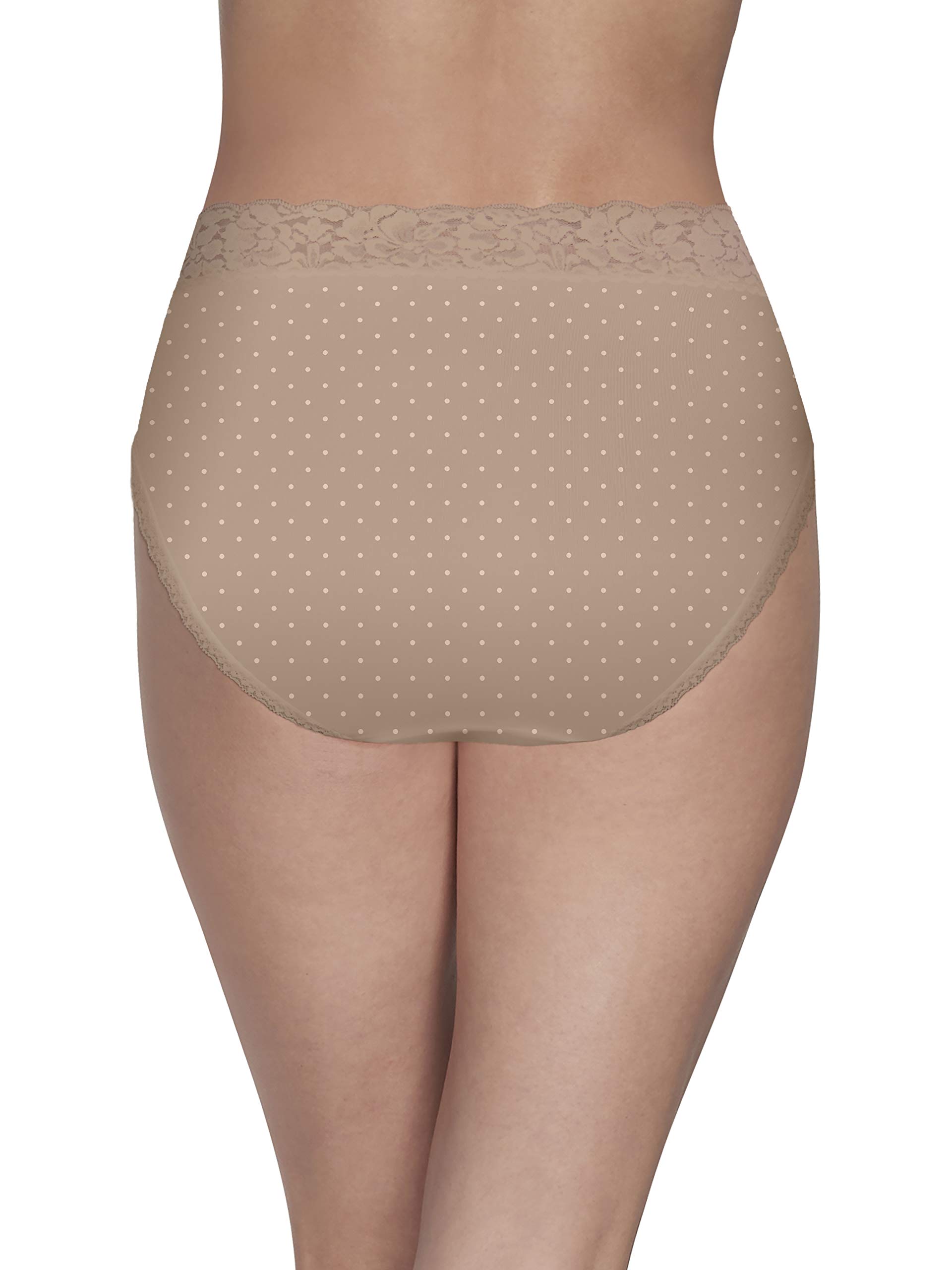 Vanity Fair Women's Comfortable Lace High Cut Panty 13280 - Soft Underwear for Everyday Wear, Work & Special Occasions