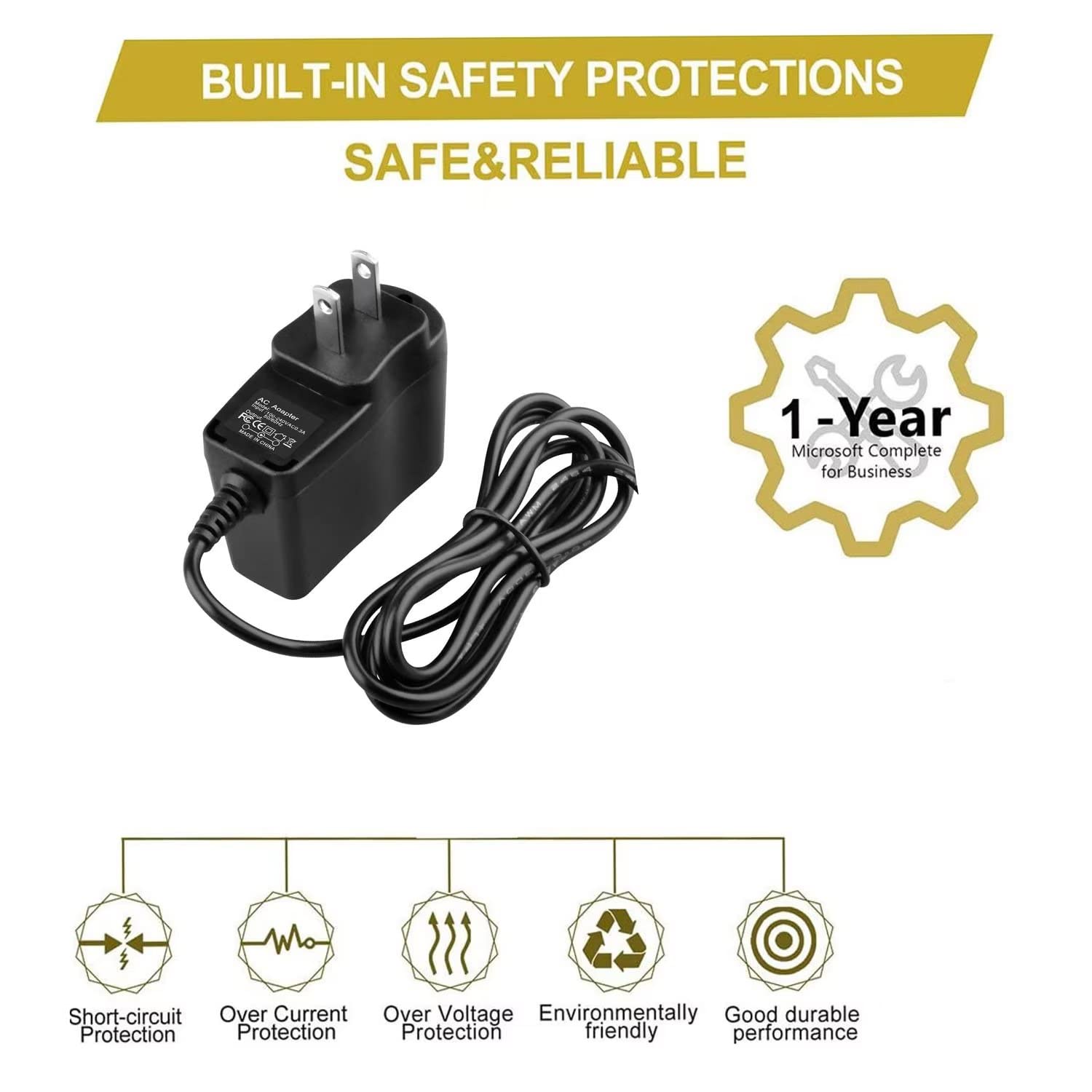 AC/DC Power Adapter for UU24 Wireless Baby Monitor with Digital Camera - Replacement Charger Cord & Wall Plug for UU Infant Video Monitor - Perfect for Home Nursery & Travel Use