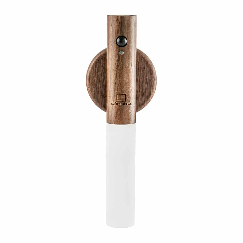 GINGKO Smart Baton Motion Sensor Light - Natural Walnut Wood LED Night Light for Hallway, Staircase & Bedroom