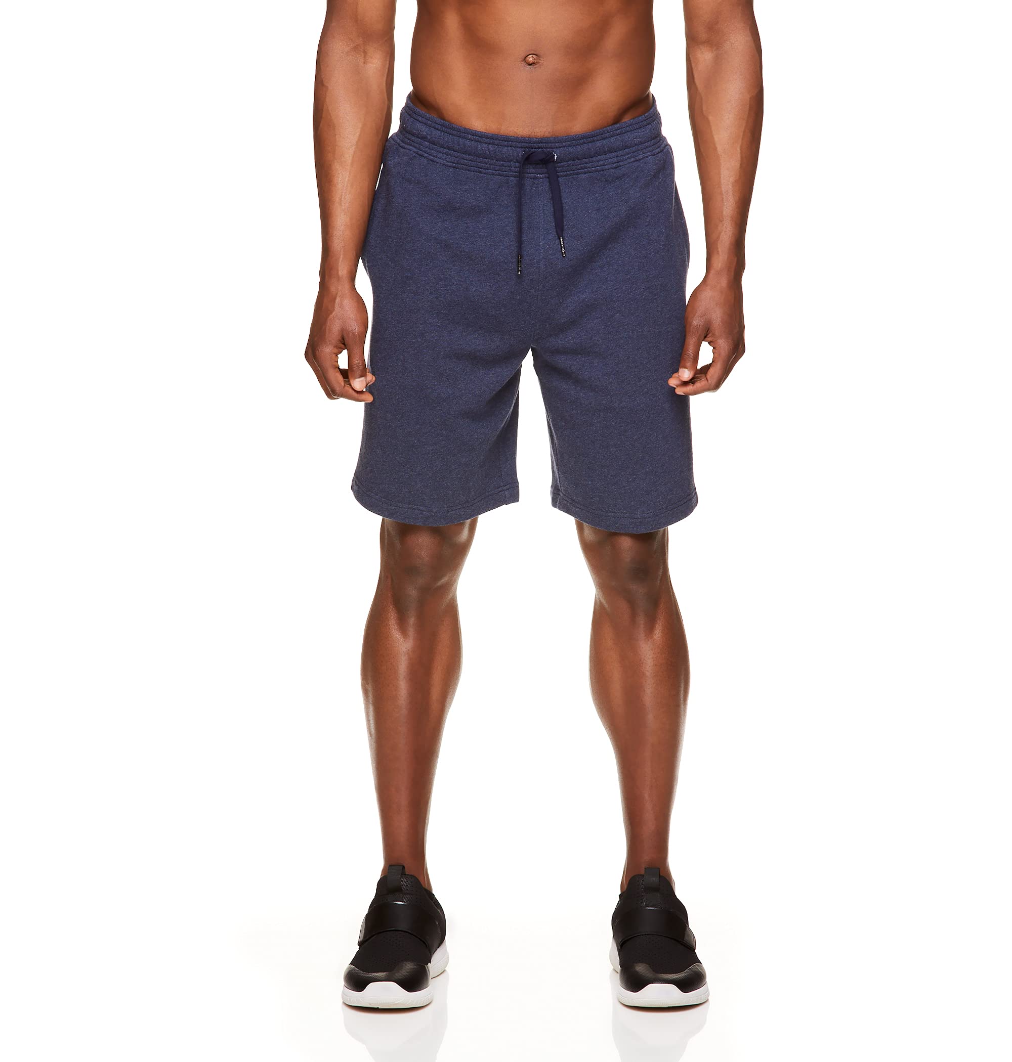 Gaiam Men's French Terry Yoga Shorts - Breathable Athletic Gym & Running Shorts with Pockets for Yoga, Workout & Lounge