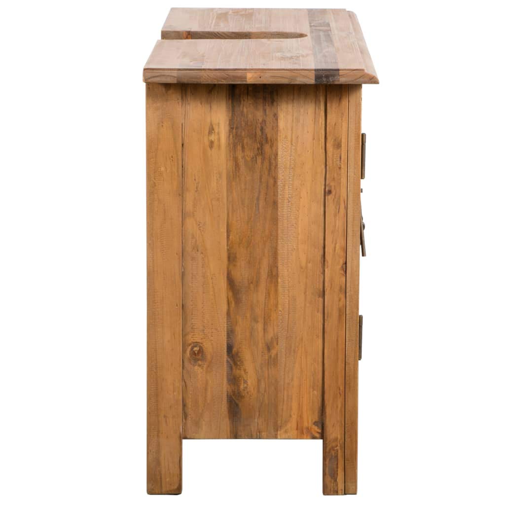 Eco-Friendly Solid Recycled Pinewood Bathroom Storage Cabinet - 16.5