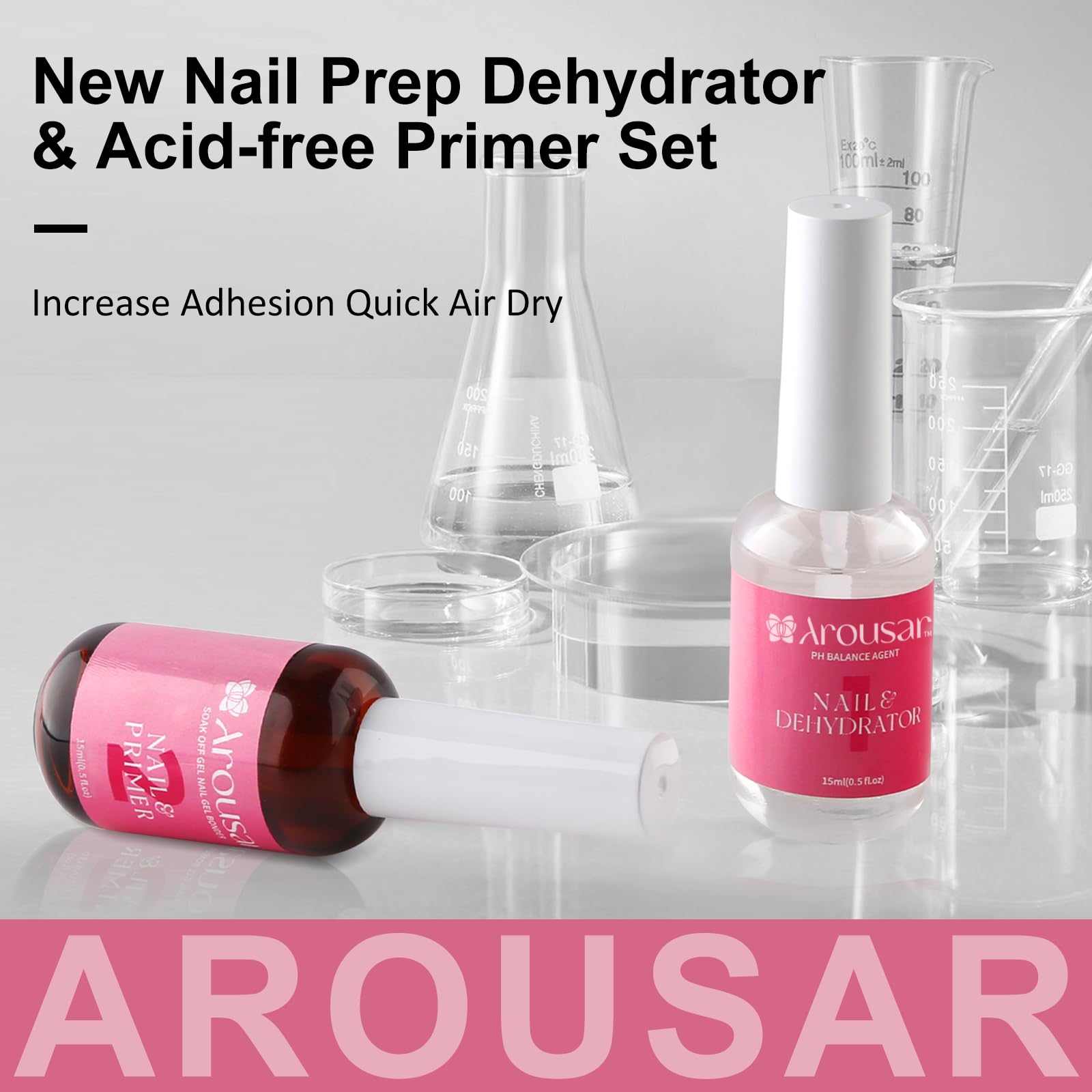 Nail Prep Dehydrator & Bond Primer for Acrylic Nails - Strong Adhesion, Long-Lasting Manicure | Perfect for Salon & DIY Nail Art