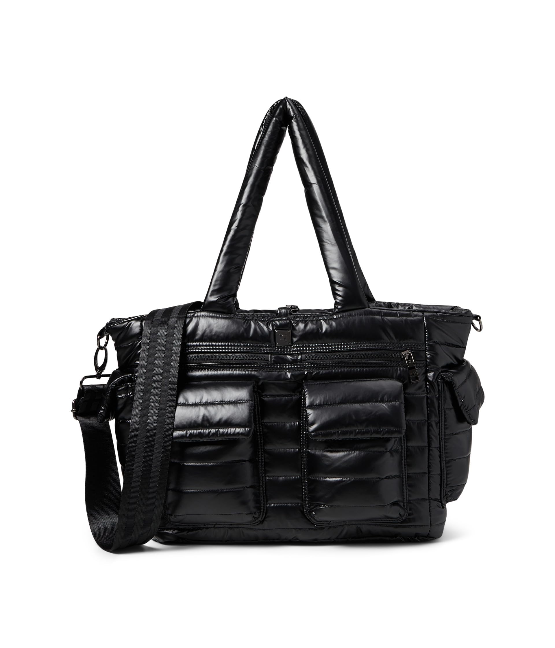 THINK ROYLN Reversible Tote Bag - Two Faced Design in Pearl Black | Stylish Women's Handbag for Work, Travel & Everyday Use