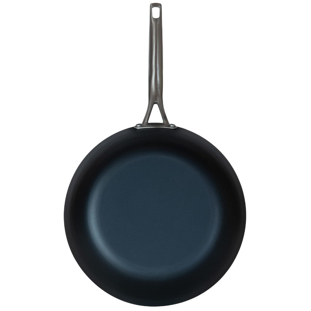 Lagostina L700040730 Blue Carbon Steel 30cm Wok Pan - Professional Stir Fry Pan for Asian Cooking, High Heat Cooking & Healthy Meals - Perfect for Home Chefs & Restaurant Use