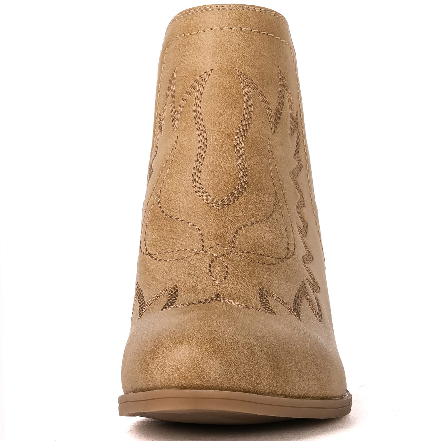 GLOBALWIN Women's Pull-On Ankle Boots - Western Cowboy Cowgirl Boots for Women | Comfortable & Stylish for Country Dancing, Rodeo, and Everyday Wear