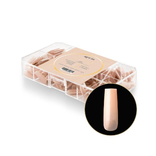 Apres Gel X Neutrals Alex Sculpted Tips 150pc - Long Square Nail Extensions for Salon & DIY Manicure | Perfect for Weddings, Parties & Special Occasions