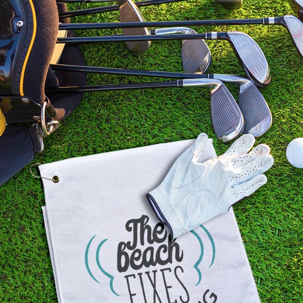 Premium Printed Golf Towel - Soft Absorbent Cotton for Golf, Beach, Gym & Travel - Multipurpose Sports & Outdoor Accessory for Athletes & Active Lifestyles