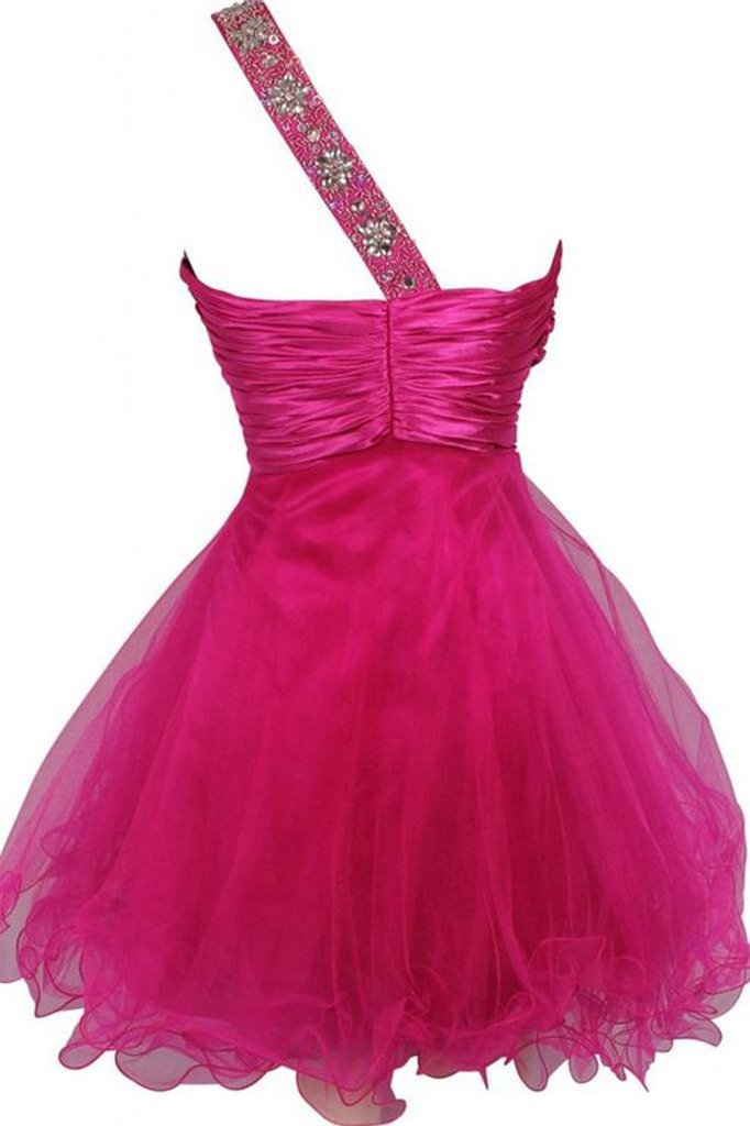 Elegant One Shoulder Tulle Prom Dress for Women - Homecoming, Party, Evening Gala & Special Occasions