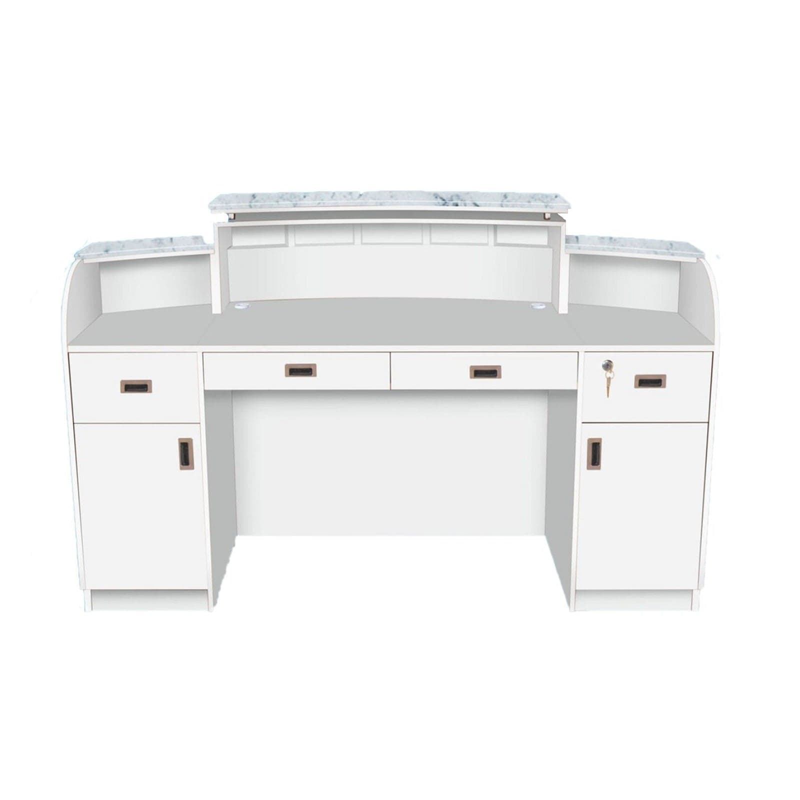 SONOMA Reception Desk with Mosaic Tile - Modern Office Furniture for Lobby, Hotel, or Business - Elegant Front Desk with Decorative Mosaic Design