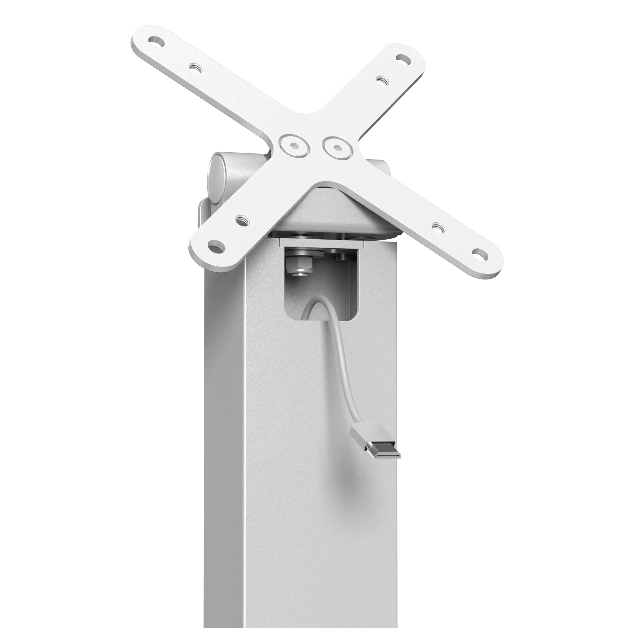 Premium 360° Rotating Monitor Desk Mount with Secure Locking Enclosure - Perfect for Home Office, Gaming Setup & Workspace Organization