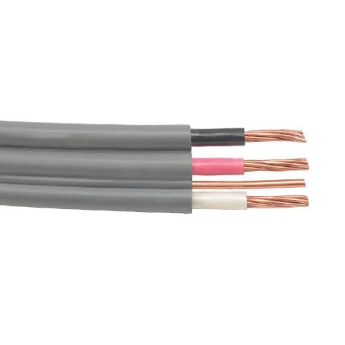Nassau Electrical Supply 6/3 UF Underground Feeder Cable - 80FT Direct Burial Wire for Outdoor Electrical Projects, Landscape Lighting & Underground Wiring