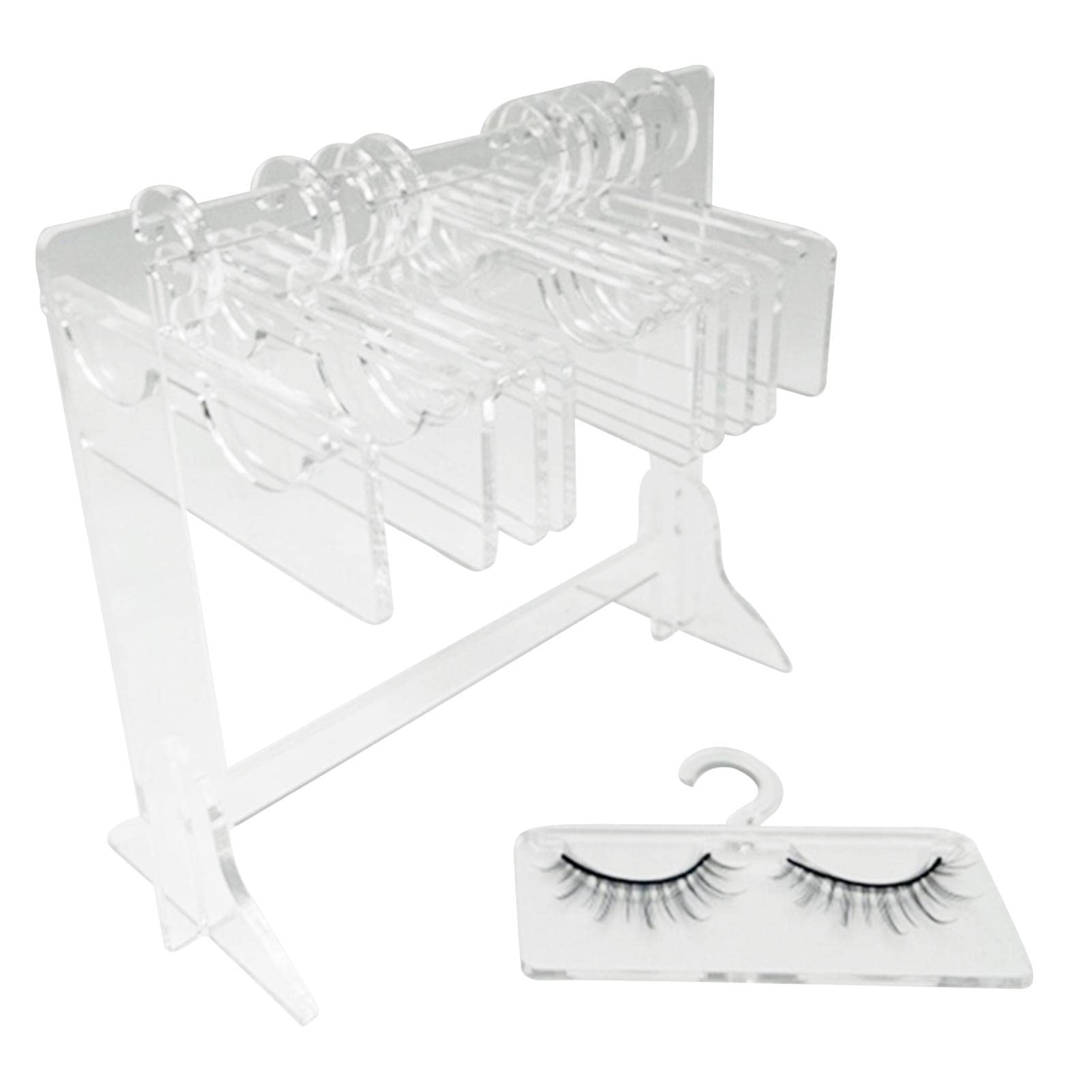 Premium Eyelash Extension Storage Case with 10 Hanger Organizer - Portable Eyelash Display Rack & Grafting Stand for Professional Lash Artists & Makeup Kits - Perfect for Salon, Home Use & Travel Beauty Essentials