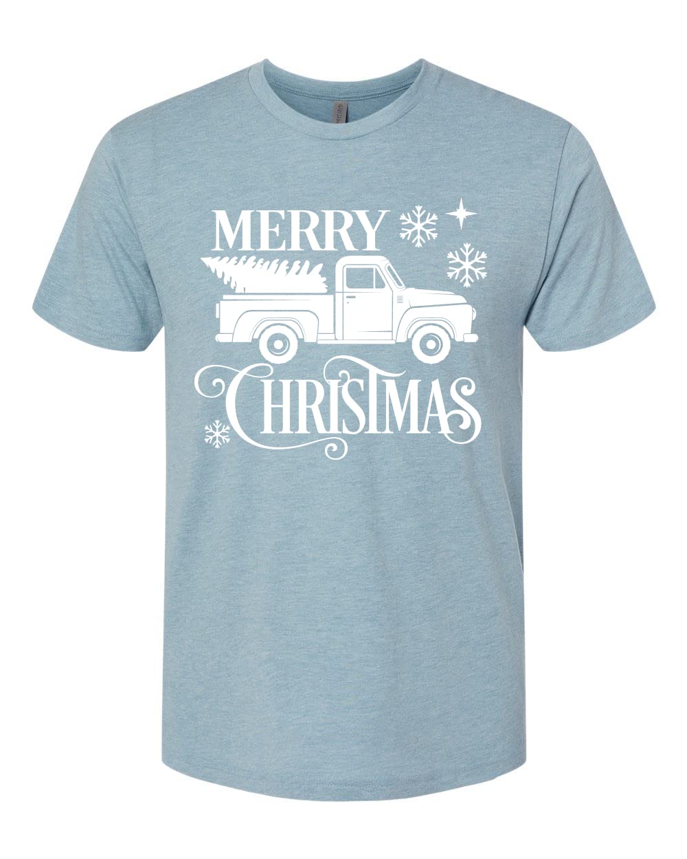 Premium Tri-Blend Ugly Christmas Sweater T-Shirt for Men - Festive Holiday Gift & Christmas Tree Delivery - Perfect for Office Parties, Family Gatherings & Holiday Photos