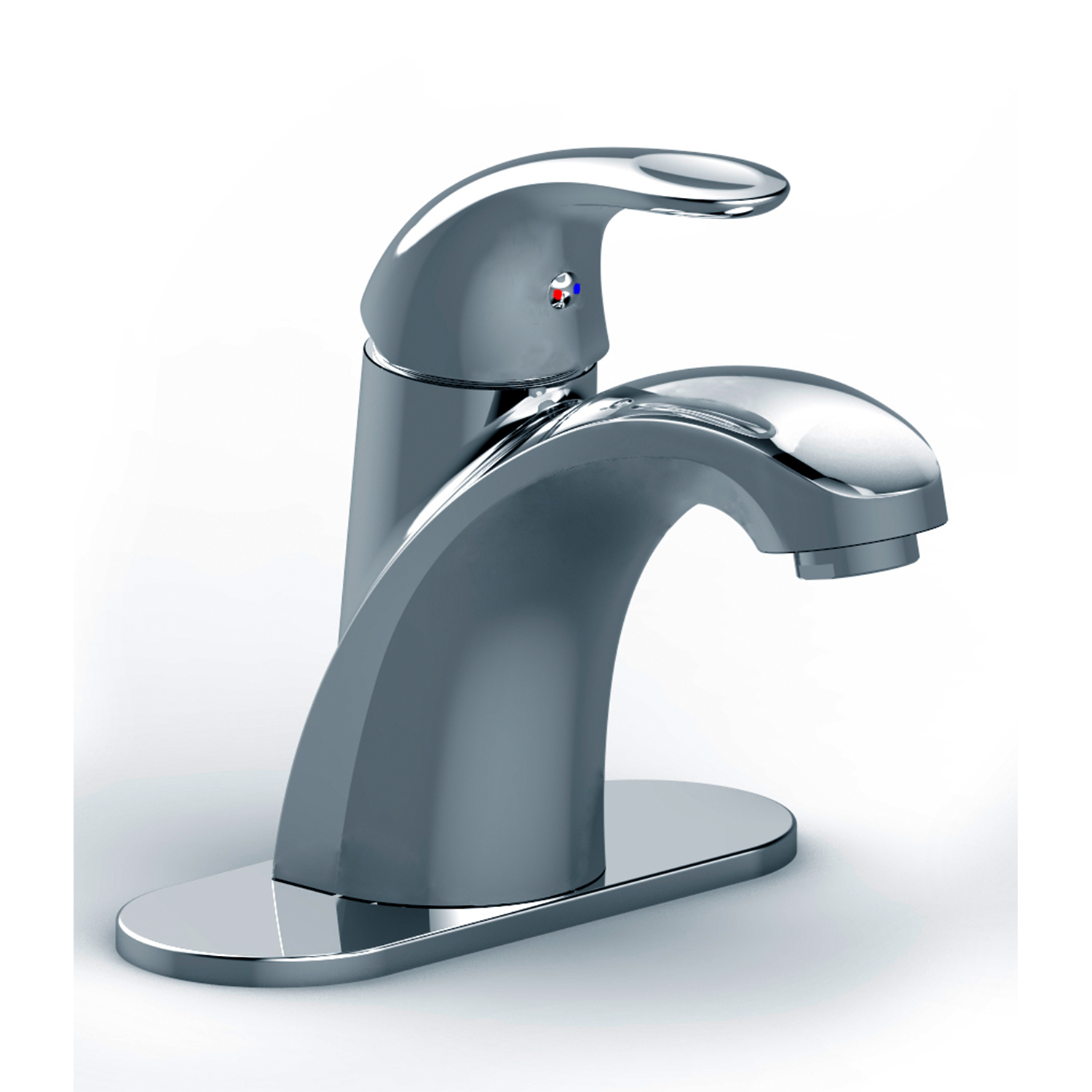 DAX 8104 BN Single Handle Bathroom Faucet with 6-Inch Deck Plate - Oil Rubbed Bronze Finish for Bathroom Sink, Vanity, or Powder Room Installation