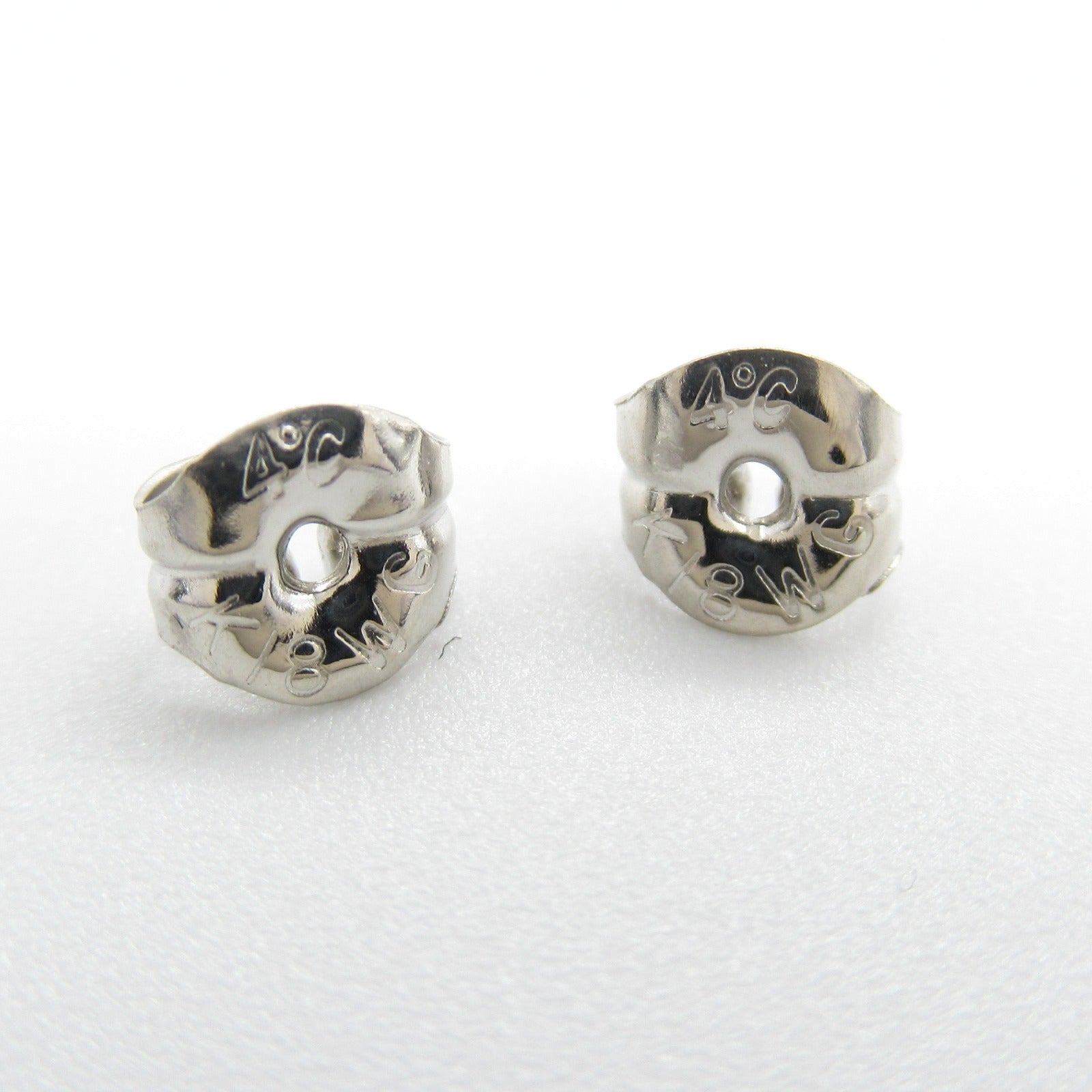 4℃ Diamond Stud Earrings in 18K White Gold - Perfect for Weddings, Anniversaries & Special Occasions