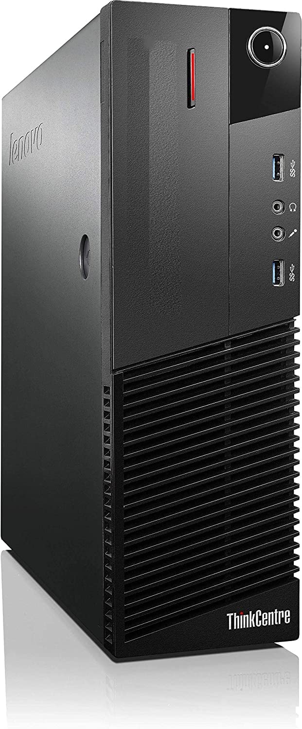 Renewed Lenovo SFF Desktop PC - Intel Core i7 3.4GHz, 16GB RAM, 128GB SSD + 2TB HDD, WiFi, Bluetooth, Win 10 Pro with 24