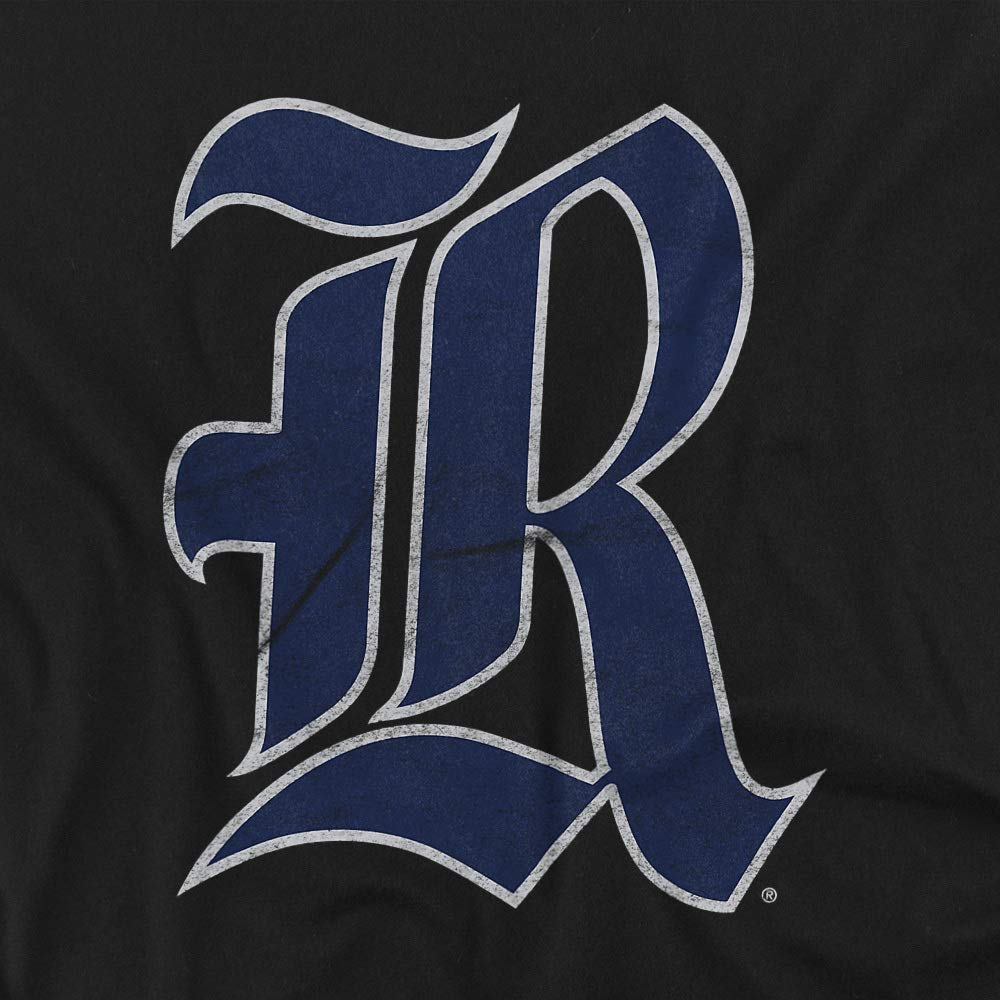 Rice University Official Distressed Unisex Youth T-Shirt - Black, Large | Comfortable Cotton Tee for School Spirit, Campus Wear & College Fan Apparel