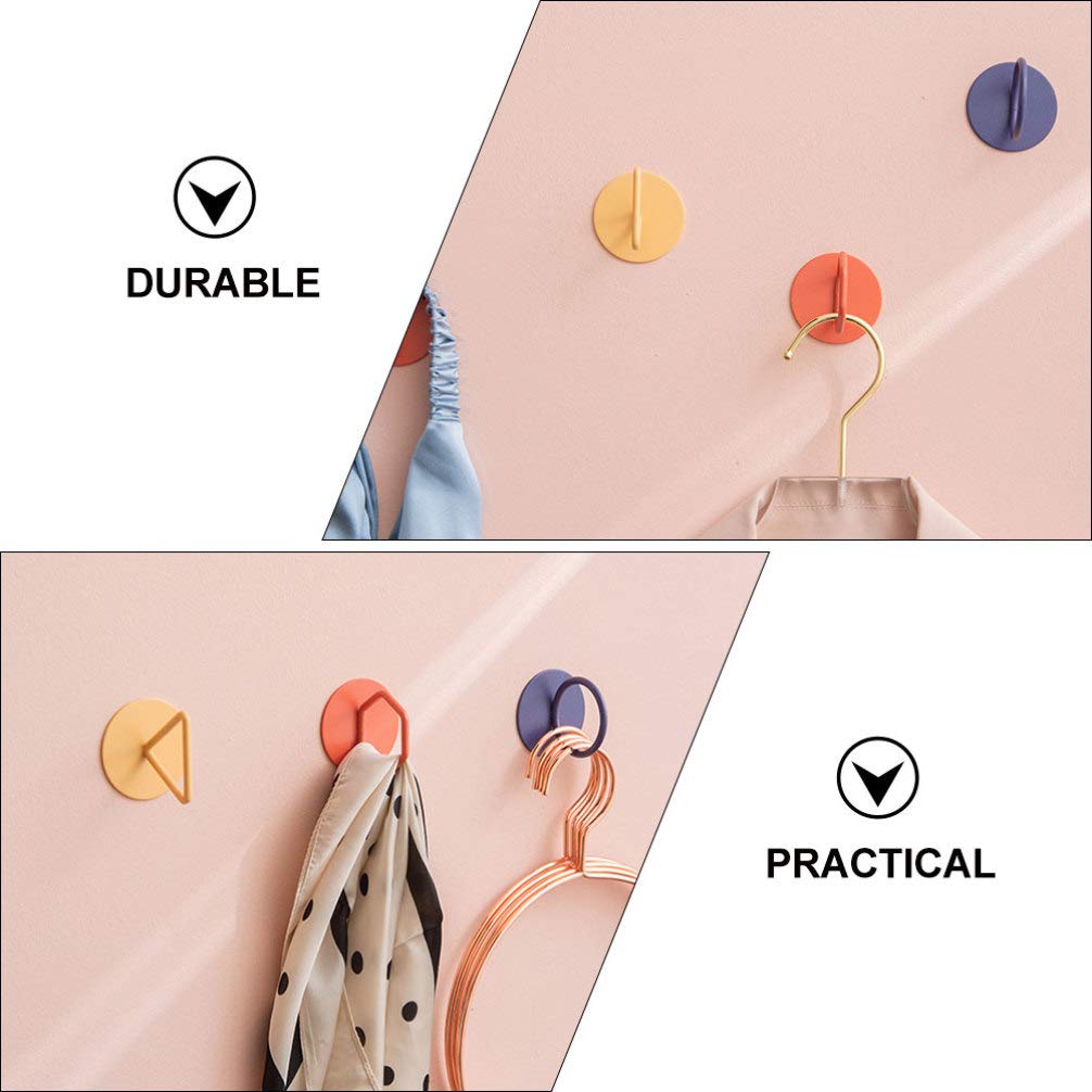 Cabilock 3-Pack Creative Wall Hooks - Multi-Purpose Decorative Hooks for Dorm, Door, Wardrobe & Home Organization - Space Saving Wall Mounted Hangers for Keys, Hats, Towels & More