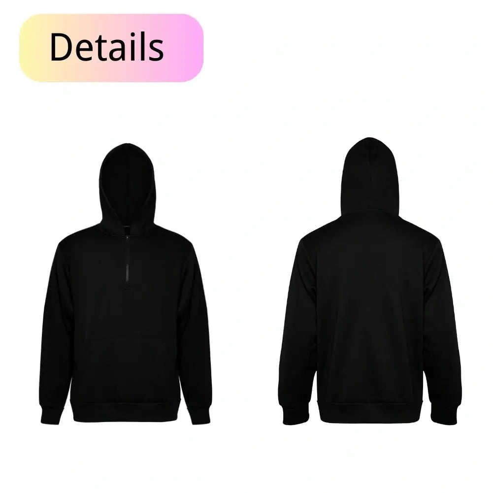 Men's Oversized Quarter Zip Hoodie Sweatshirt - Comfortable Pullover for Casual Wear, Gym & Outdoor Activities