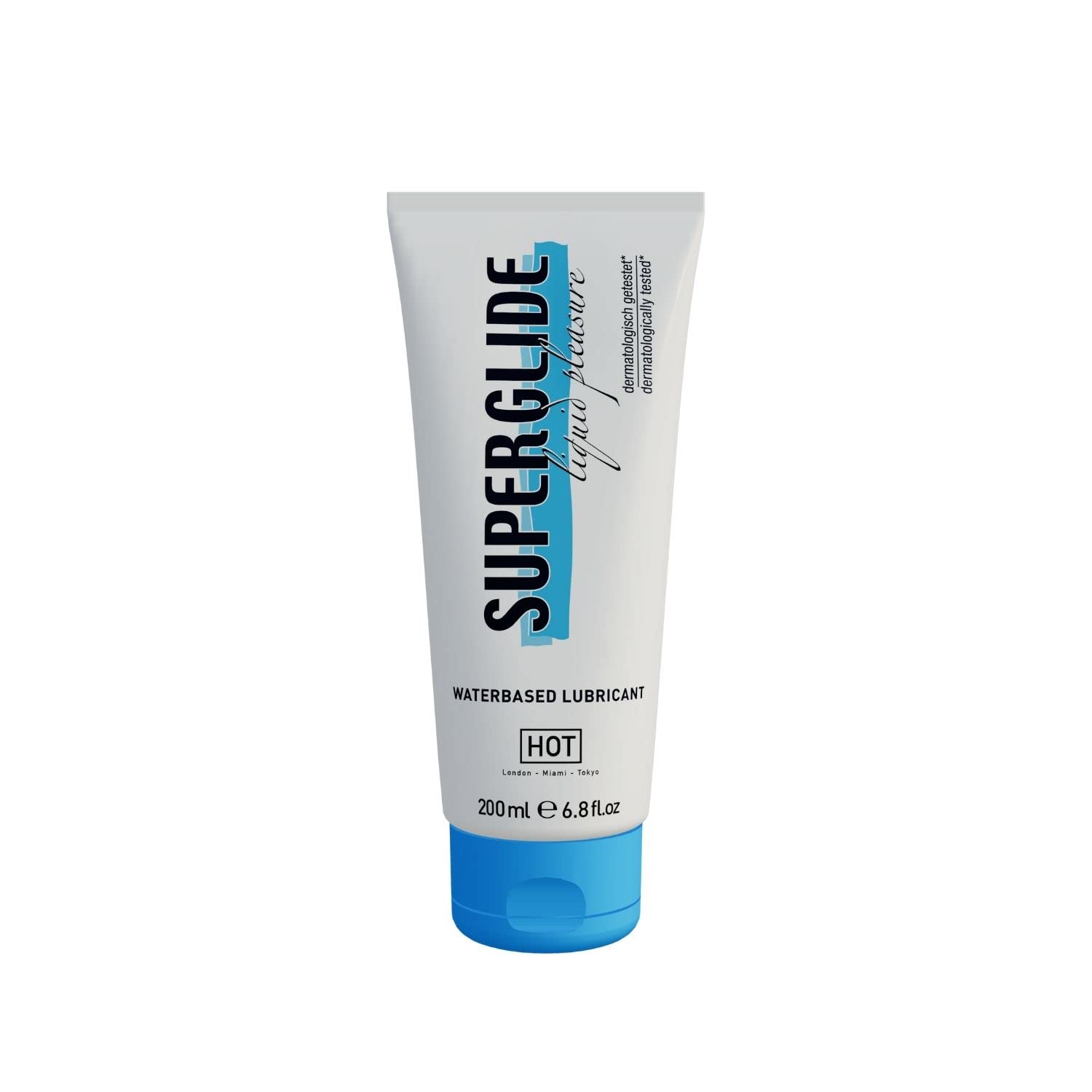 Superglide Liquid Pleasure Water-Based Personal Lubricant for Couples & Sex Toys - Vitamin E Enriched Sex Gel for Enhanced Intimacy - 200ml EU-Made Lube for Sensual Massage, Foreplay & Enhanced Pleasure
