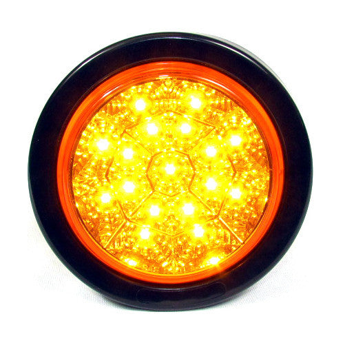 Fortpro 4 Round LED Light Bar with 17 LEDs & Chrome Reflector - High Visibility Off-Road Lighting for Trucks, ATVs, UTVs, Boats & Emergency Vehicles